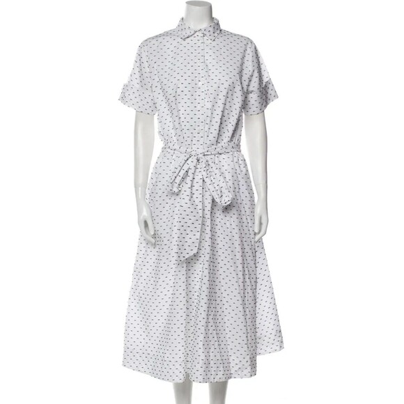 Lisa Marie Fernandez Polka Dot Cotton Midi Shirtdress M - Picture 1 of 6
